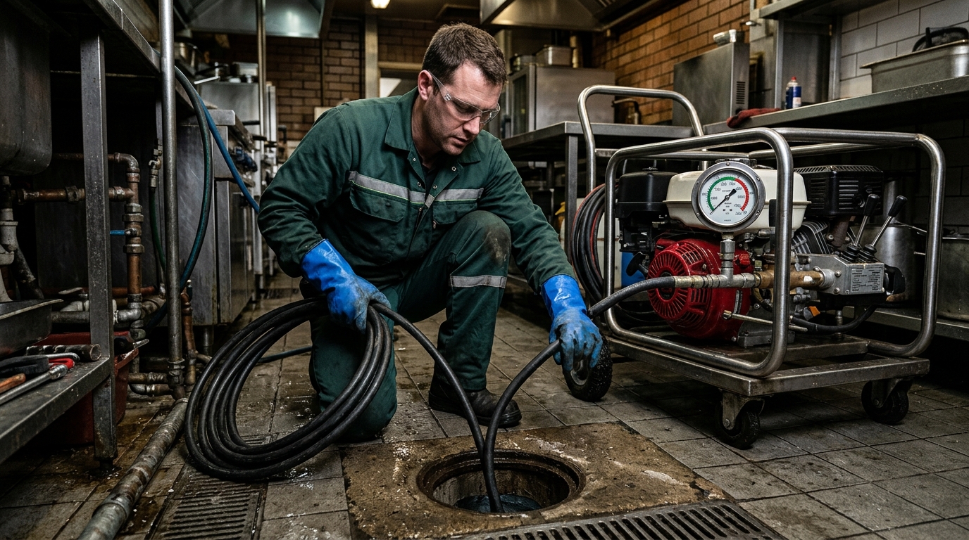 Professional hydro jetting drain cleaning